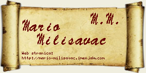 Mario Milisavac vizit kartica